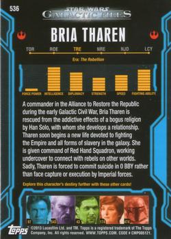 2013 Topps Star Wars: Galactic Files Series 2 #536 Bria Tharen Back