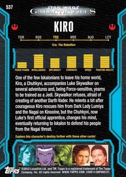 2013 Topps Star Wars: Galactic Files Series 2 #537 Kiro Back