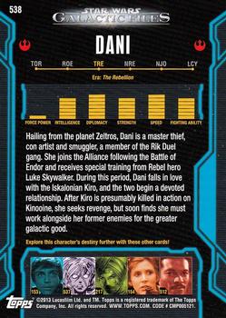 2013 Topps Star Wars: Galactic Files Series 2 #538 Dani Back