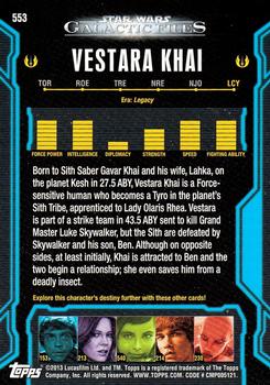 2013 Topps Star Wars: Galactic Files Series 2 #553 Vestara Khai Back