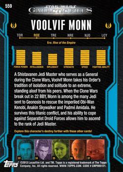 2013 Topps Star Wars: Galactic Files Series 2 #559 Voolvif Monn Back