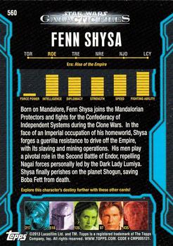 2013 Topps Star Wars: Galactic Files Series 2 #560 Fenn Shysa Back