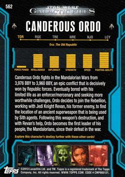 2013 Topps Star Wars: Galactic Files Series 2 #562 Canderous Ordo Back