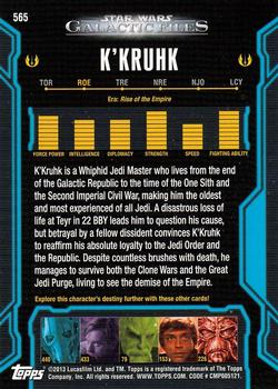 2013 Topps Star Wars: Galactic Files Series 2 #565 K'Kruhk Back