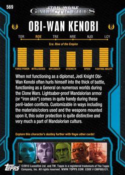 2013 Topps Star Wars: Galactic Files Series 2 #569 Obi-Wan Kenobi Back