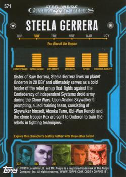 2013 Topps Star Wars: Galactic Files Series 2 #571 Steela Gerrera Back