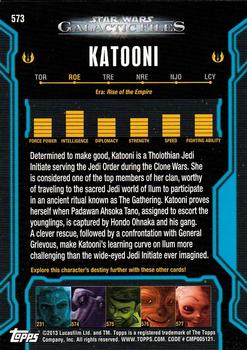2013 Topps Star Wars: Galactic Files Series 2 #573 Katooni Back