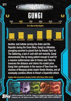 2013 Topps Star Wars: Galactic Files Series 2 #577 Gungi Back