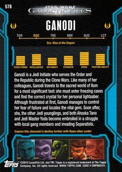 2013 Topps Star Wars: Galactic Files Series 2 #578 Ganodi Back