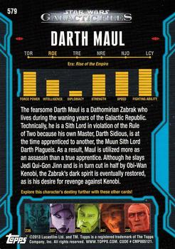 2013 Topps Star Wars: Galactic Files Series 2 #579 Darth Maul Back