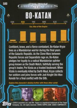 2013 Topps Star Wars: Galactic Files Series 2 #580 Bo-Katan Back