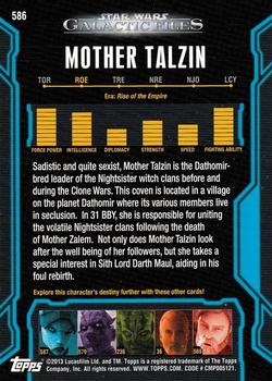 2013 Topps Star Wars: Galactic Files Series 2 #586 Mother Talzin Back