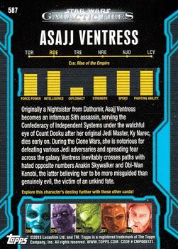 2013 Topps Star Wars: Galactic Files Series 2 #587 Asajj Ventress Back
