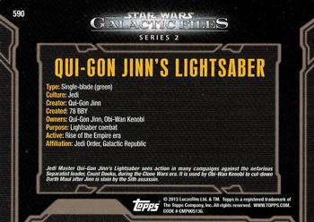 2013 Topps Star Wars: Galactic Files Series 2 #590 Qui-Gon Jinn's Lightsaber Back