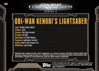 2013 Topps Star Wars: Galactic Files Series 2 #591 Obi-Wan Kenobi's Lightsaber Back