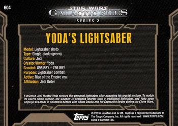 2013 Topps Star Wars: Galactic Files Series 2 #604 Yoda's Lightsaber Back