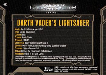 2013 Topps Star Wars: Galactic Files Series 2 #623 Darth Vader's Lightsaber Back