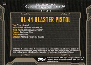 2013 Topps Star Wars: Galactic Files Series 2 #630 DL-44 Blaster Pistol Back