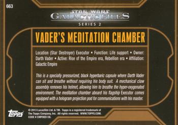 2013 Topps Star Wars: Galactic Files Series 2 #663 Vader's Meditation Chamber Back