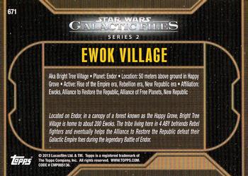 2013 Topps Star Wars: Galactic Files Series 2 #671 Ewok Village Back