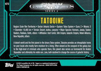 2013 Topps Star Wars: Galactic Files Series 2 #673 Tatooine Back