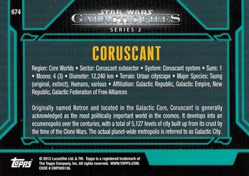 2013 Topps Star Wars: Galactic Files Series 2 #674 Coruscant Back