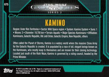 2013 Topps Star Wars: Galactic Files Series 2 #675 Kamino Back