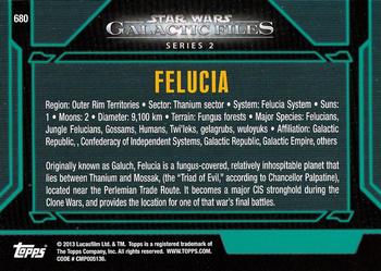 2013 Topps Star Wars: Galactic Files Series 2 #680 Felucia Back