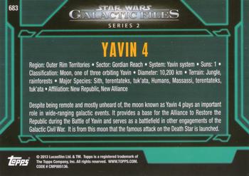 2013 Topps Star Wars: Galactic Files Series 2 #683 Yavin 4 Back
