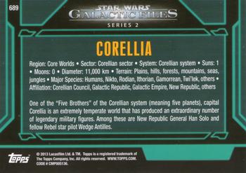 2013 Topps Star Wars: Galactic Files Series 2 #689 Corellia Back