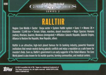 2013 Topps Star Wars: Galactic Files Series 2 #690 Ralltiir Back