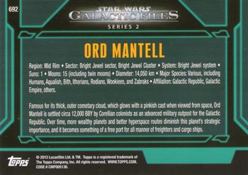 2013 Topps Star Wars: Galactic Files Series 2 #692 Ord Mantell Back