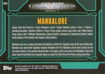 2013 Topps Star Wars: Galactic Files Series 2 #693 Mandalore Back