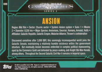 2013 Topps Star Wars: Galactic Files Series 2 #698 Ansion Back