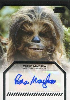 2013 Topps Star Wars: Galactic Files Series 2 - Autographs #3 Peter Mayhew Front