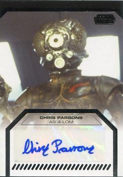 2013 Topps Star Wars: Galactic Files Series 2 - Autographs #15 Chris Parsons Front
