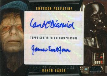 2013 Topps Star Wars: Galactic Files Series 2 - Dual Autographs #3 James Earl Jones / Ian McDiarmid Front