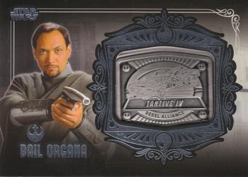 2013 Topps Star Wars: Galactic Files Series 2 - Medallion Relics #MD-10 Bail Organa Front