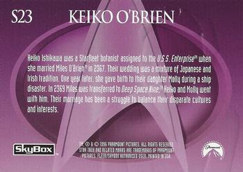 1996 SkyBox Star Trek: The Next Generation Season 4 - Foil-Embossed Characters #S23 Keiko O'Brien Back