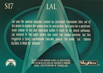 1995 SkyBox Star Trek: The Next Generation Season 3 - Foil Embossed #S17 Lal Back