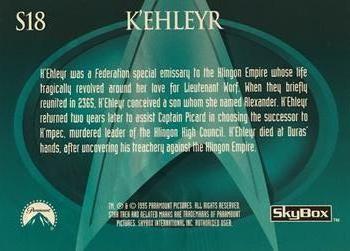1995 SkyBox Star Trek: The Next Generation Season 3 - Foil Embossed #S18 K'Ehleyr Back