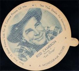 1952 Dixie Cup Lids Movie, Cowboy, and TV Stars (F5-18) #NNO Rod Cameron Front