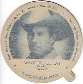 1952 Dixie Cup Lids Movie, Cowboy, and TV Stars (F5-18) #NNO Wild Bill Elliott Front