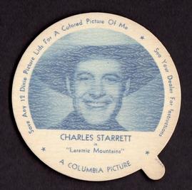 1952 Dixie Cup Lids Movie, Cowboy, and TV Stars (F5-18) #NNO Charles Starrett Front