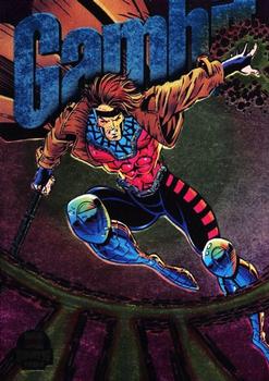 1994 Fleer Marvel Universe - Power Blast Rainbow #4 Gambit Front