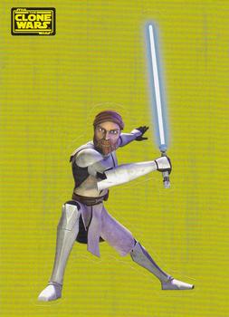 2008 Topps Star Wars The Clone Wars Stickers #19 Obi-Wan Kenobi Front