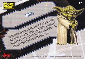 2008 Topps Star Wars The Clone Wars Stickers #20 Yoda Back