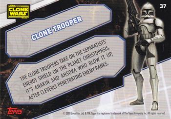 2008 Topps Star Wars The Clone Wars Stickers #37 Clone Trooper Back