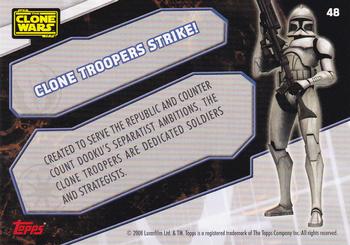2008 Topps Star Wars The Clone Wars Stickers #48 Clone troopers strike! Back