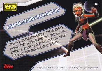 2008 Topps Star Wars The Clone Wars Stickers #81 Ahsoka stands her ground Back